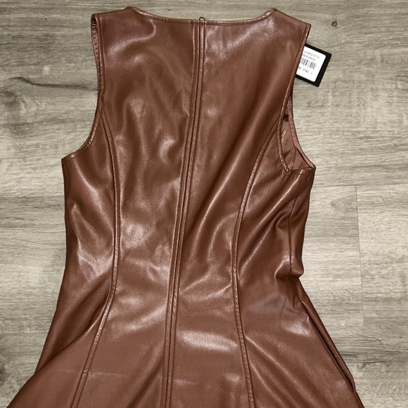 Anthropologie Paige Fiorella Faux Leather Midi Dress - Picture 8 of 12